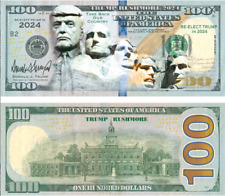 Donald Trump 2024  Mount Rushmore Collectible Pk of 100 Funny Money Dollar Bills picture