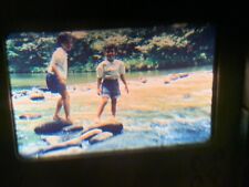 OA09 ORIGINAL KODACHROME  35MM SLIDE 1950s Boys playing in river picture