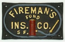 Antique-Replica Cast Iron Fireman's Fund Ins. Co. SF. 7-3/4