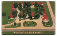 Grotto Courts Motel Highway Roadside US ROUTE 66 TULSA OK Oklahoma Postcard picture