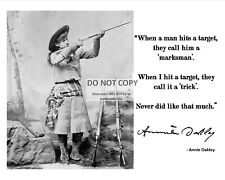 ANNIE OAKLEY EXHIBITION SHARPSHOOTER PHOTO AND QUOTE - 8X10 PHOTO (PQ041) picture