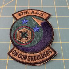 Vintage  USAF 67th AGS 67th On Our Shoulders Patch A.G.S. picture