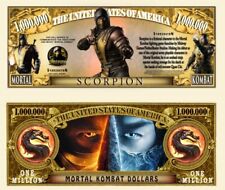 Mortal Kombat Scorpion 100 Pack Collectible Novelty 1 Million Dollar Bills picture