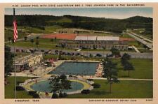 Postcard Legion Pool Civic Auditorium Fred Johnson Park Kingsport TN  picture