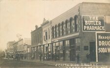 Postcard C-1910 RPPC Kansas Yates Center South Side Square pharmacy 23-11162 picture