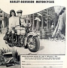 Harley Davidson Advertisement 1948 Everglades Swamp Scene Motorcycle LGBinHD2 picture