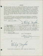 MELVYN DOUGLAS - DOCUMENT DOUBLE SIGNED 11/08/1946 picture