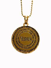 Gold Plated Yeshua Medallion Names of God Pendant Necklace picture