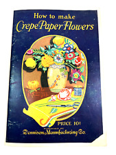 Antique 1928 Dennison's Crepe paper Flowers Magazine catalog book halloween picture