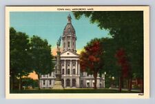 Middleboro MA-Massachusetts, Town Hall, Antique Vintage Souvenir Postcard picture
