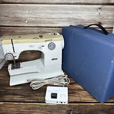 Vintage ELNA 72C TSP SEWING MACHINE w/ Pedal & Carrying Case RARE Works/Testing picture