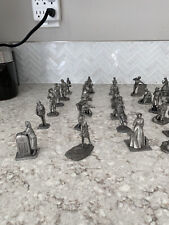 Vtg 1980s Franklin Mint Pewter Figures Lot (10) Saturday Evening Post Figurines picture