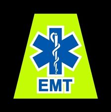 Reflective Fluorescent Yellow EMS Star of Life Fire Helmet Tetrahedron tet EMT picture