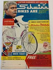 1959 CAPTAIN KANGAROO Schwinn Debutante bicycle ad page picture