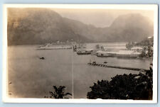 Pango Samoa Postcard c1910 Scene of Big Steamship Sailing c1920's RPPC Photo picture