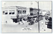 1957 Main Street Exterior Building Miles City Montana Vintage Antique Postcard picture