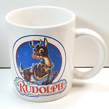 Vtg 1993 Rudolph The Red Nosed Reindeer Accent Coffee Mug Cup Collectible USA picture