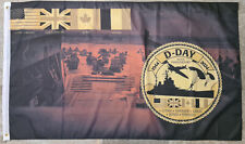D Day 80th Anniversary Commemorative Flag 2024 UK USA CANADA FRANCE picture