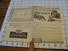 vintage paper: KINE-EXAKTA micro & macro pictures brochure, undated early picture