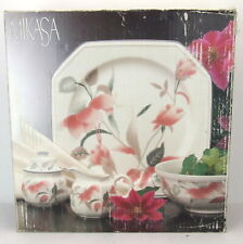 Mikasa Continental Silk Flowers F3003 Serving Set Creamer Sugar Platter Bowl  picture
