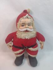 Vintage Rushton Co Santa Claus Rubber Face Runner Hands Black Boots 15 Inches picture