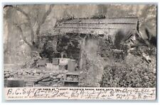 1907 Gold Rush Mine Cabin Lucky Baldwin's Ranch Santa Anita CA Antique Postcard picture