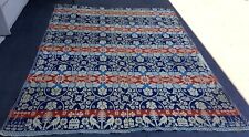 Antique 1849 handwoven coverlet bedspread signed M.B. T.B. 71x89