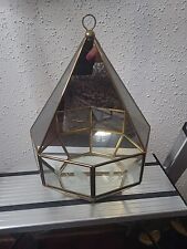 Vintage MCM Mirrored Glass Panorama Terrarium Curio Display Case Wall Planter picture