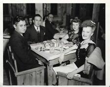 FOUND PHOTOGRAPH  Color DINNER PORTRAIT Original 1940'S Vintage 111 11 ZZ picture