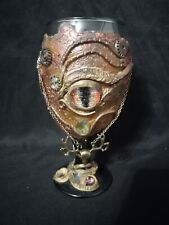 Creepy Dragon Eye Glass Goblet D&D Halloween Necronomicon Chalice -One of a kind picture