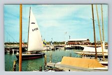 Dewey Beach DE-Delaware, Setting Full Sail from Harbor, Vintage Postcard picture