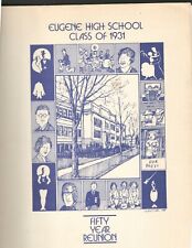 1931 Eugene High School Class Reunion Yearbook Eugene Oregon Amazing information picture