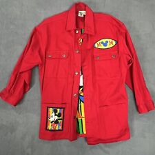 DonnKenny Mens Jacket Red Disney Mickey Mouse Vibe Red Denim Extra Large Vtg Co picture