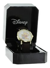 DISNEY WINNIE THE POOH GOLD TONE EASY TO READ WATCH WITH ROTATING BEES picture