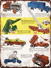 1950s Doepke Model Buddy L Toy Trucks Caterpillar Tractor Metal Sign 9x12