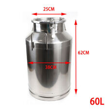 Stainless Steel Milk Can Pail Bucket Barrel Canister Thickness 20/30/40L/50L/60L picture
