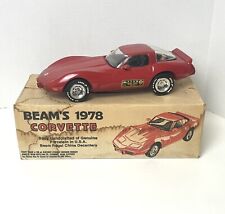 Vintage 1978 Chevy Red Corvette JIM BEAM Empty DECANTER w/Box Porcelain USA picture