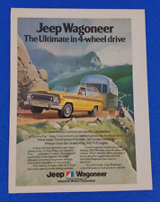 1974 JEEP WAGONEER 4-WHEEL DRIVE ORIGINAL COLOR PRINT AD ULTIMATE 4-WHEEL DRIVE picture