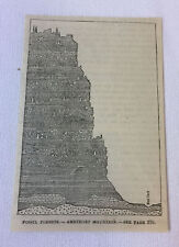 1887 magazine engraving ~ AMETHYST MOUNTAIN ~ Montana picture