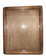 MCM Vintage Oak Or Teak  Picture Frame For 8x10  PHOTO Thailand  rounded corners picture