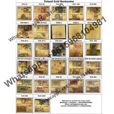 27 pcs Poland Colored Gold Banknote  10 20 50 100 200 500 Zlotych For Collection picture