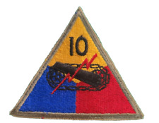 Vtg 10th Armored Division Unit Insignia Shoulder Sleeve US Army Patch  picture
