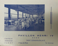 Vintage Restaurant Pavillon Henri IV St. Germain en Laye Tourist Hotel Brochure picture