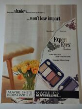 Maybelline Expert Eyes Shadow Makeup Cosmetics Vintage 1990s Print Advertisement picture