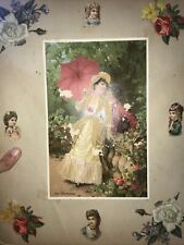 double sided vintage victorian scrapbook page fd76 picture