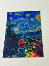 Super Mario Vincent Van Gogh Original Art 1/1 Holo Card by Robert Camacho picture