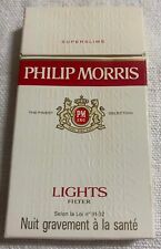 Vintage Philip Morris Superslims Lights Filter Cigarette Cigarettes Cigarette picture