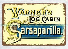 Warner's Log Cabin Sarsaparilla metal tin sign retro tins picture