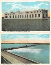 IA, Iowa  KEOKUK DAM & POWERHOUSE~Mississippi River Power *Two* 1920's Postcards picture