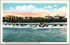 State Normal Building And Power Dam Saint Cloud Minnesota MN Postcard picture